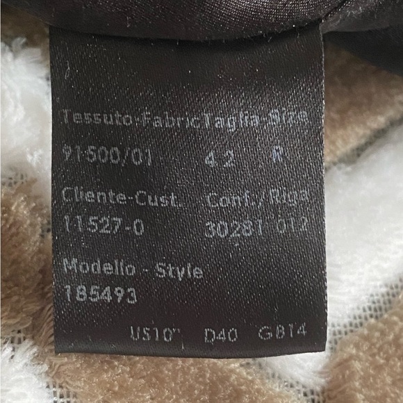 BRIONI MULTI COLOR TWEED SLEEVELESS WAIST GATHER FITTED DRESS Sz 42It - Picture 6 of 8